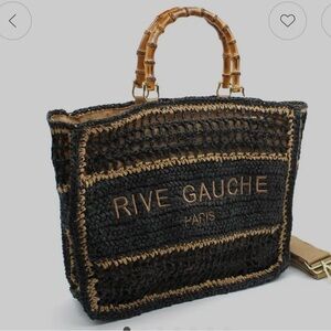 Black and Tan Woven‎ Tote Bag from Vimoda BNWT